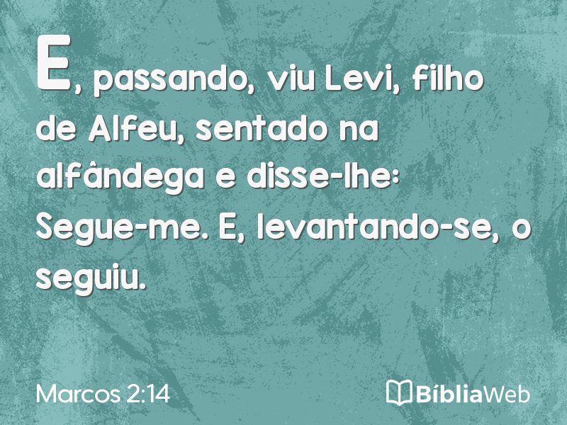 Marcos 2:14 em imagem para compartilhar