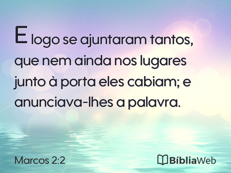 Marcos 2:2 em imagem para compartilhar