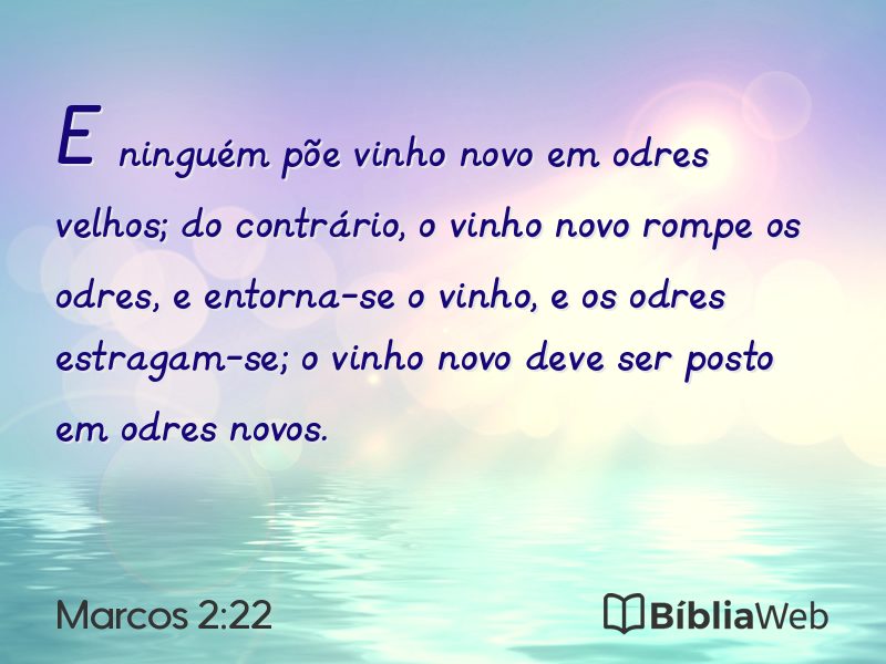 Marcos 2:22 em imagem para compartilhar