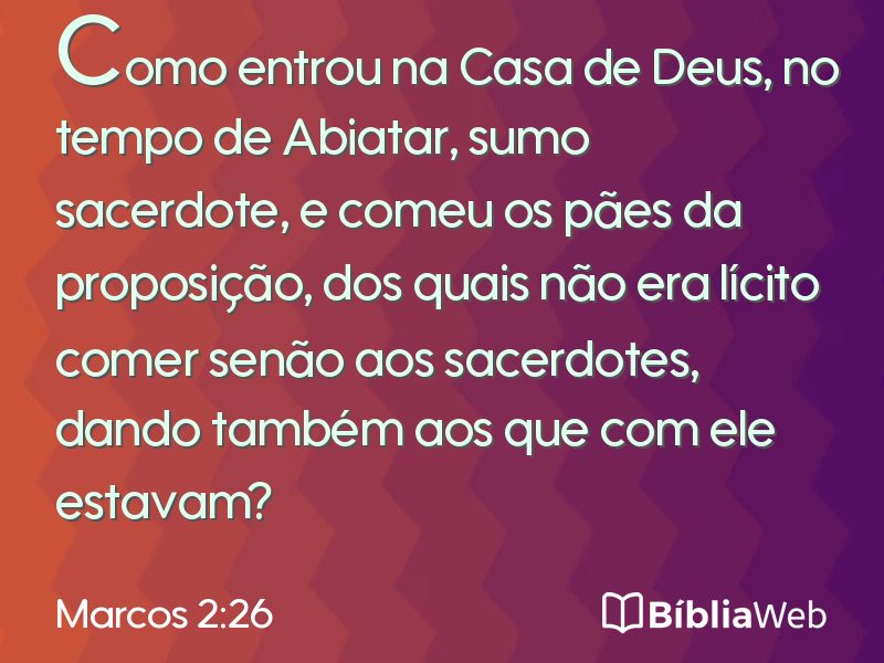 Marcos 2:26 em imagem para compartilhar