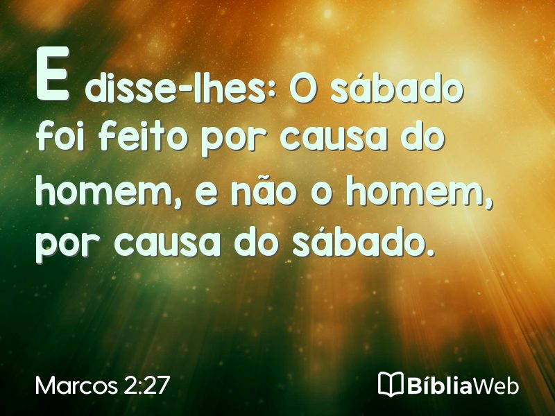 Marcos 2:27 em imagem para compartilhar