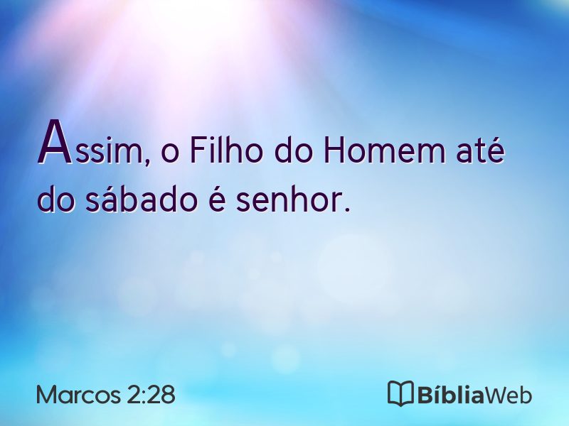 Marcos 2:28 em imagem para compartilhar