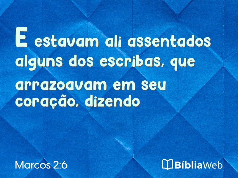 Marcos 2:6 em imagem para compartilhar