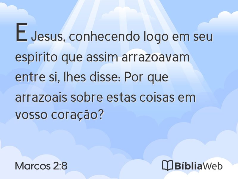 Marcos 2:8 em imagem para compartilhar