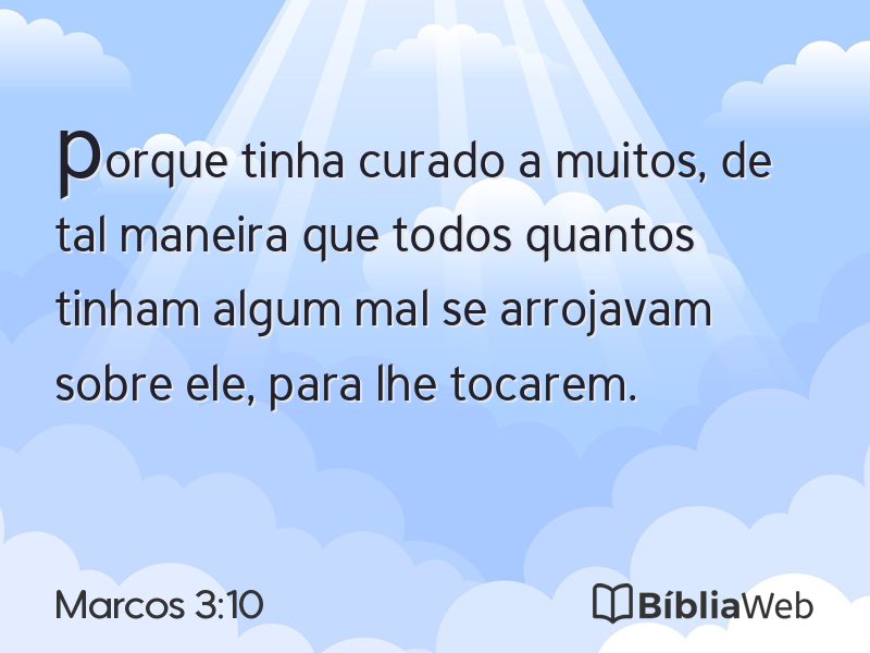 Marcos 3:10 em imagem para compartilhar