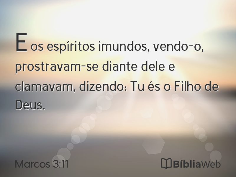 Marcos 3:11 em imagem para compartilhar