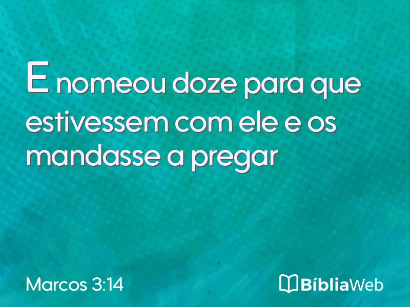 Marcos 3:14 em imagem para compartilhar