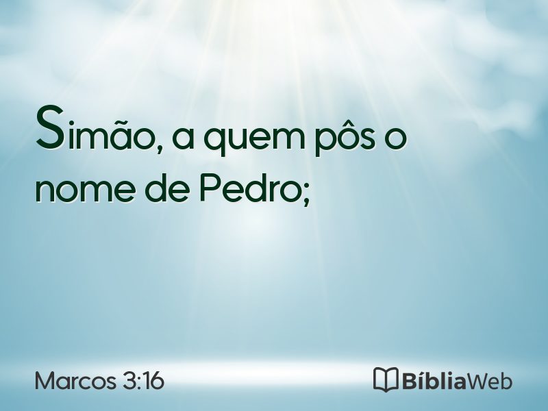 Marcos 3:16 em imagem para compartilhar