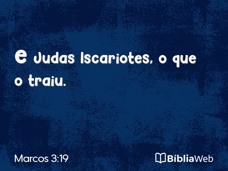Marcos 3:19 em imagem para compartilhar
