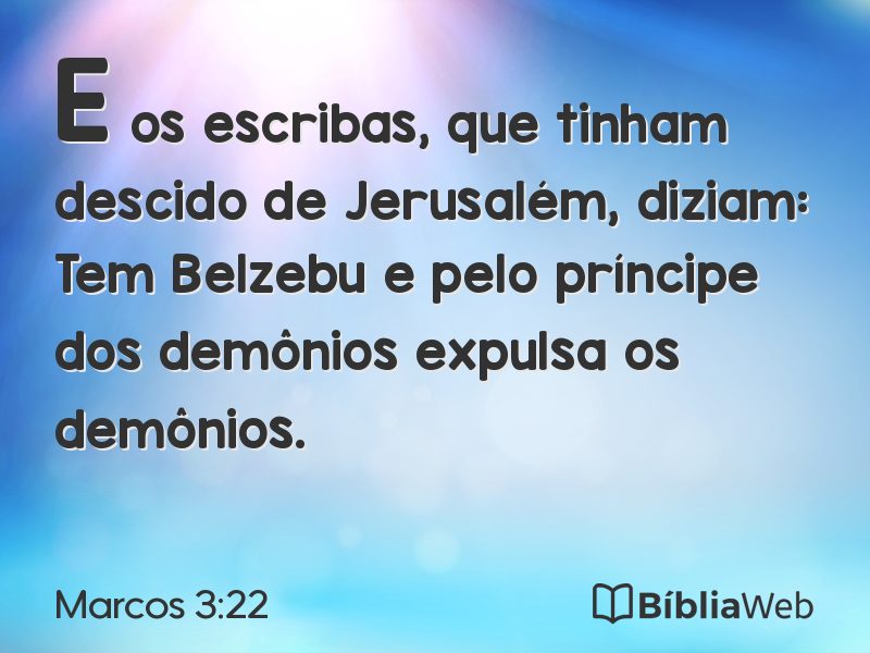 Marcos 3:22 em imagem para compartilhar