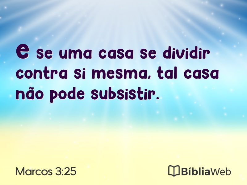 Marcos 3:25 em imagem para compartilhar