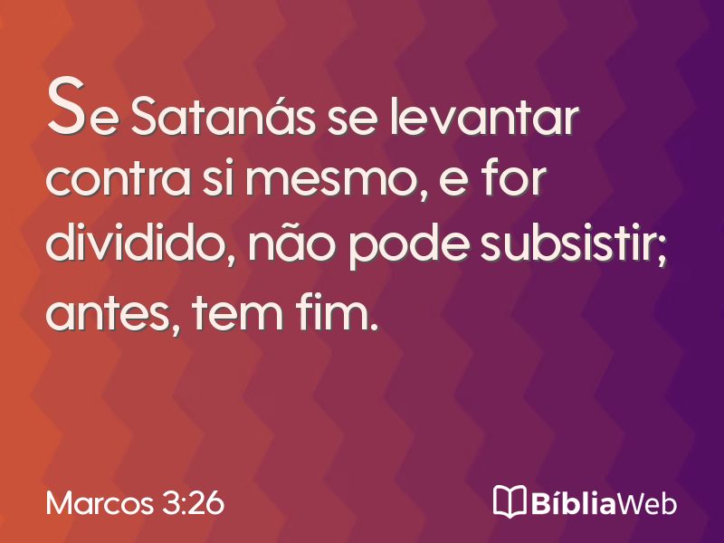 Marcos 3:26 em imagem para compartilhar