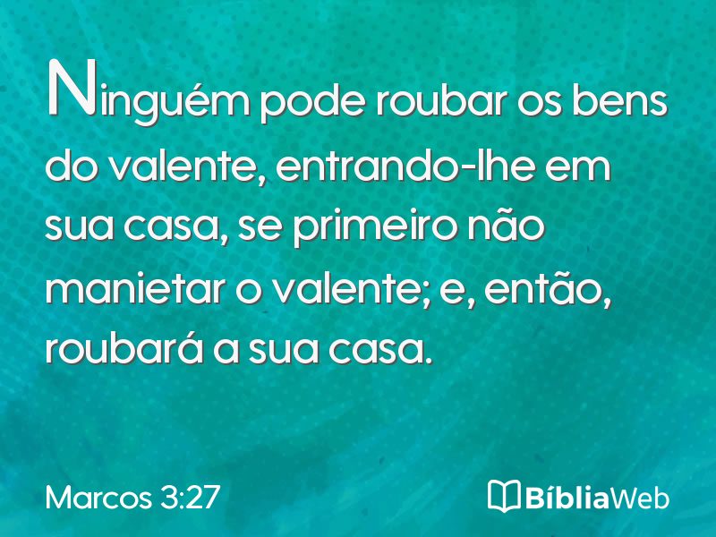 Marcos 3:27 em imagem para compartilhar