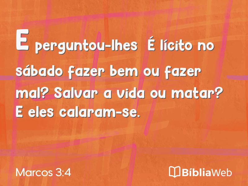 Marcos 3:4 em imagem para compartilhar