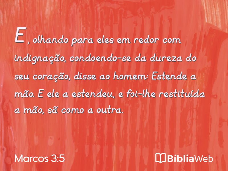 Marcos 3:5 em imagem para compartilhar
