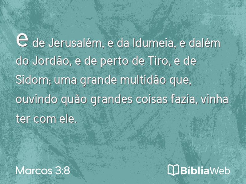 Marcos 3:8 em imagem para compartilhar