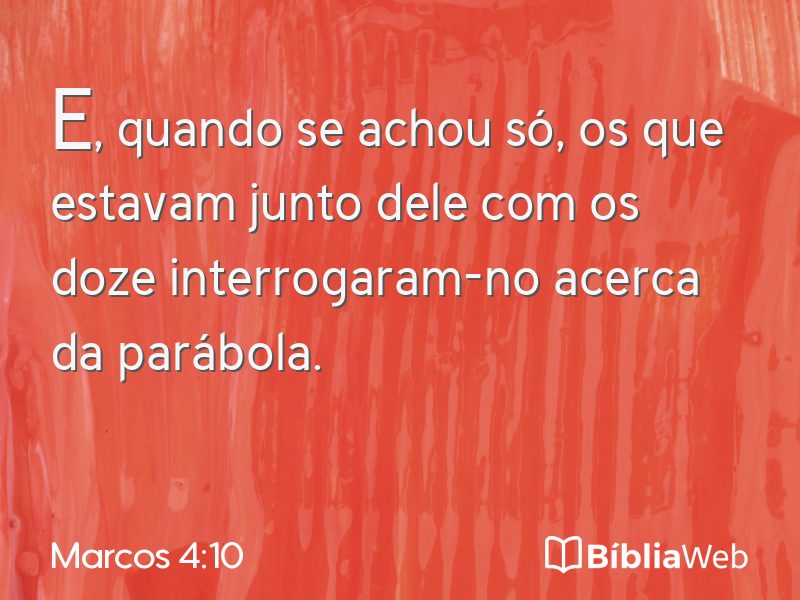 Marcos 4:10 em imagem para compartilhar