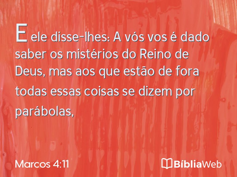 Marcos 4:11 em imagem para compartilhar