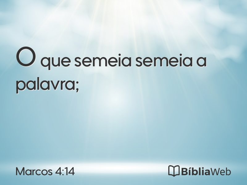 Marcos 4:14 em imagem para compartilhar