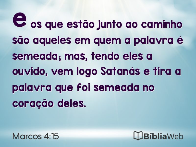 Marcos 4:15 em imagem para compartilhar