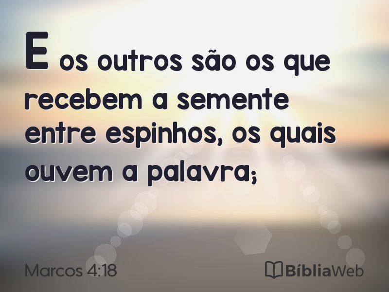 Marcos 4:18 em imagem para compartilhar