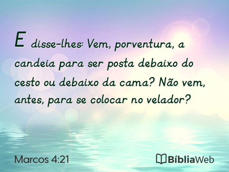Marcos 4:21 em imagem para compartilhar