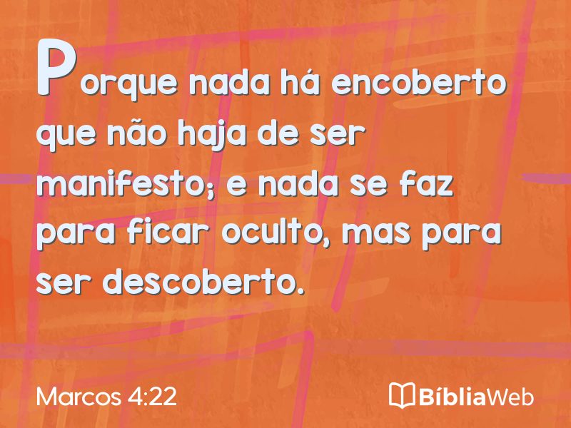 Marcos 4:22 em imagem para compartilhar