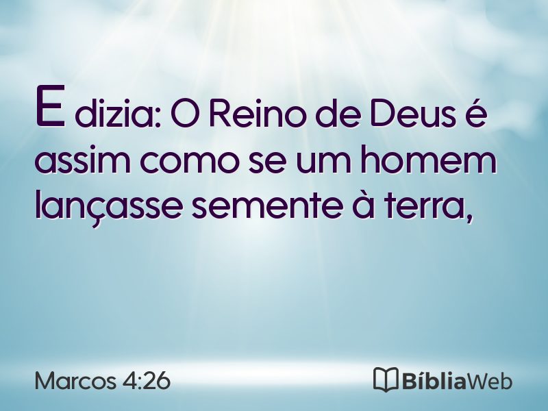 Marcos 4:26 em imagem para compartilhar