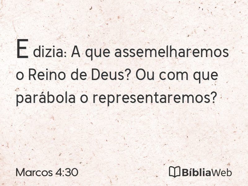 Marcos 4:30 em imagem para compartilhar