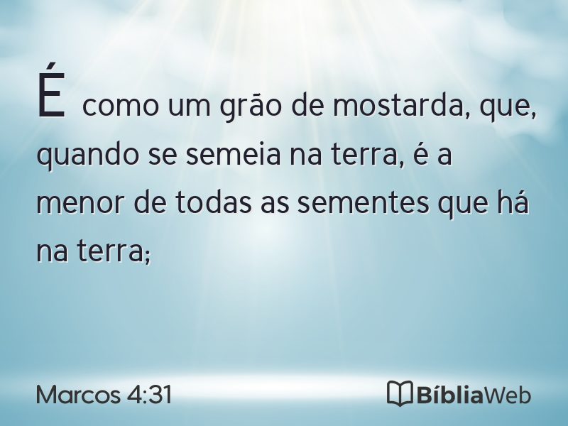 Marcos 4:31 em imagem para compartilhar