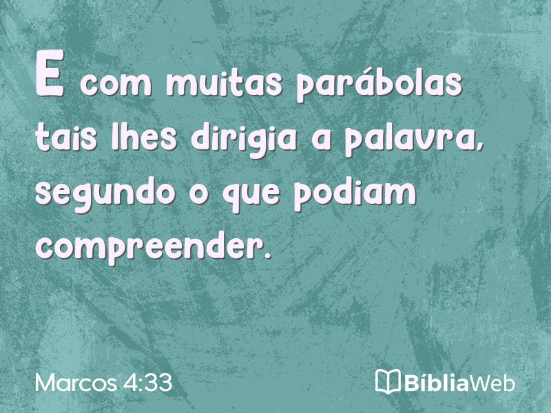 Marcos 4:33 em imagem para compartilhar