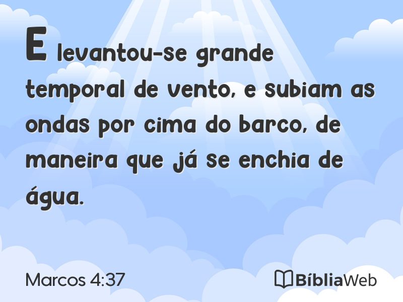 Marcos 4:37 em imagem para compartilhar
