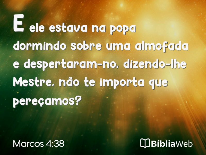 Marcos 4:38 em imagem para compartilhar