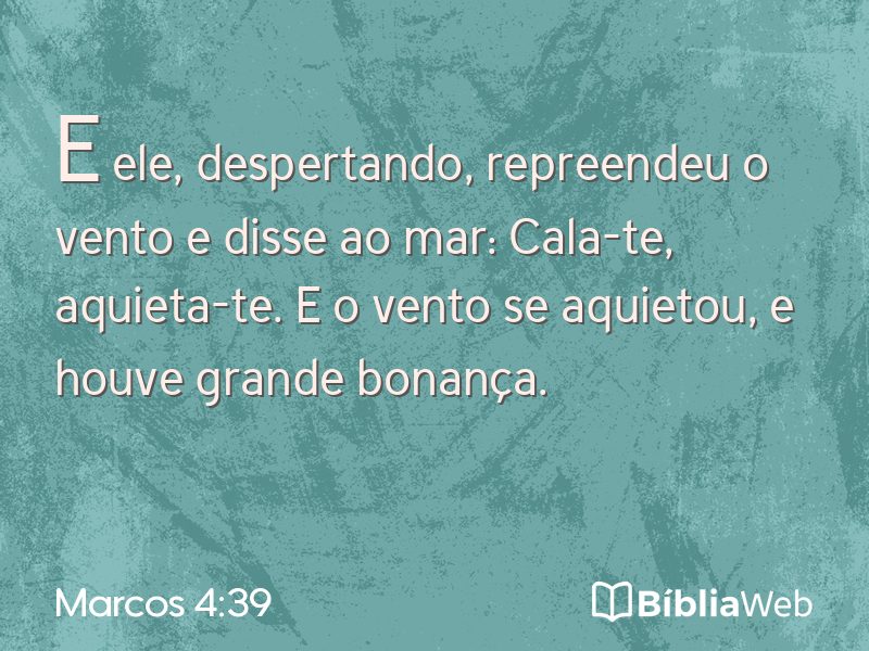 Marcos 4:39 em imagem para compartilhar