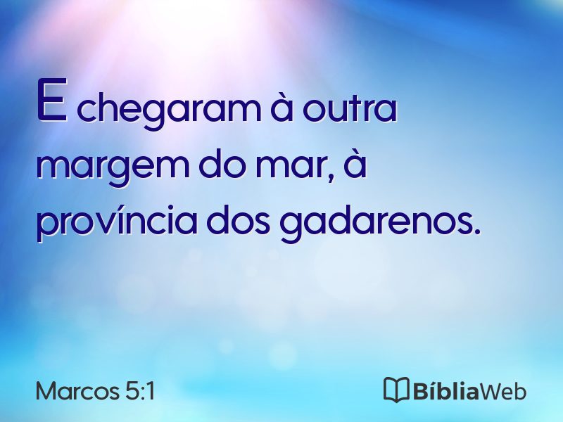 Marcos 5:1 em imagem para compartilhar