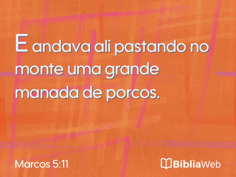 Marcos 5:11 em imagem para compartilhar