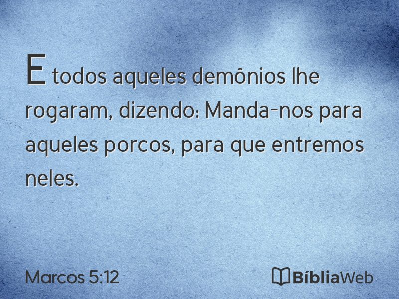 Marcos 5:12 em imagem para compartilhar