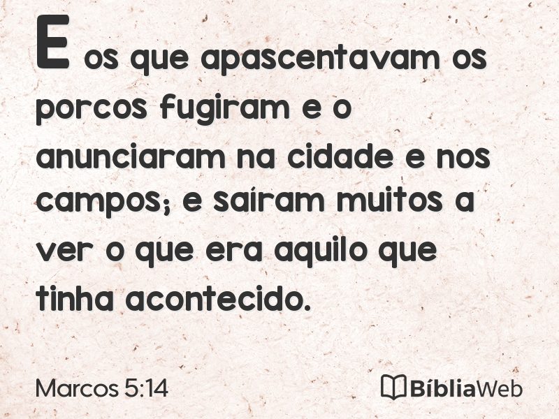 Marcos 5:14 em imagem para compartilhar