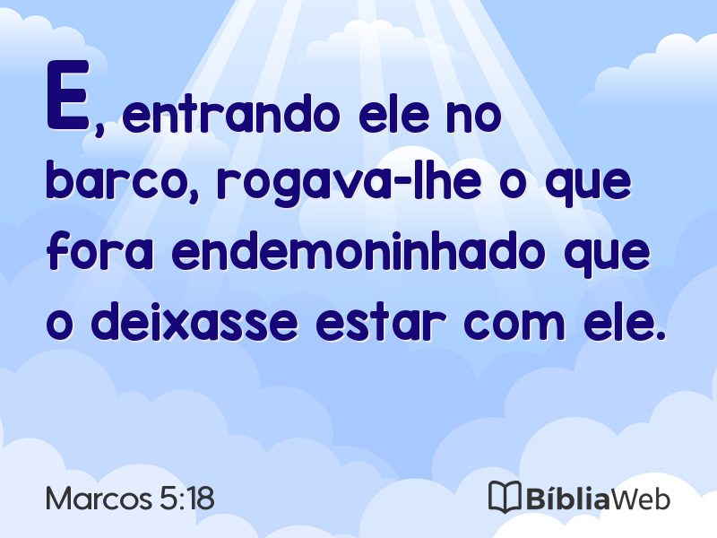 Marcos 5:18 em imagem para compartilhar