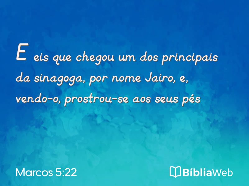 Marcos 5:22 em imagem para compartilhar