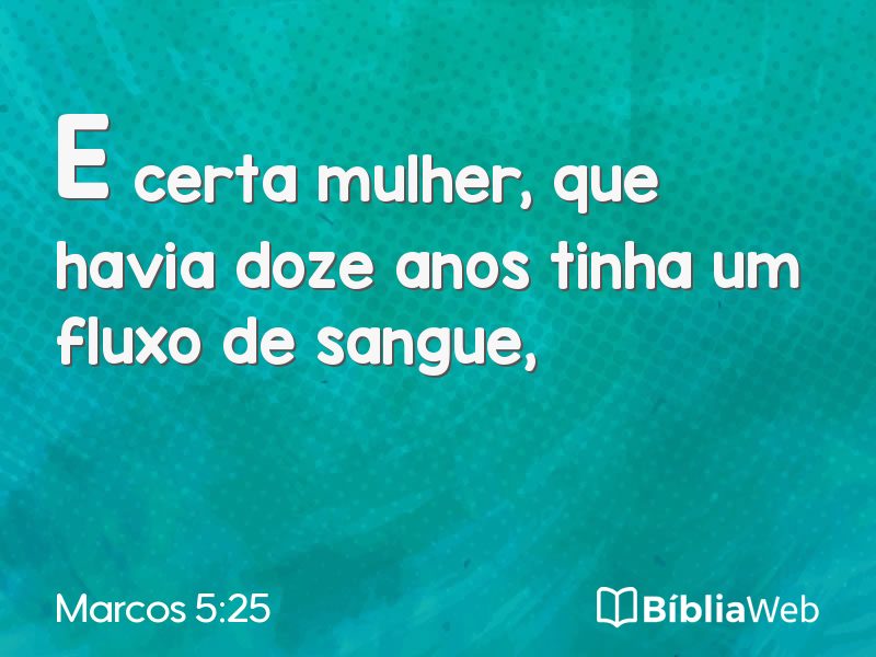 Marcos 5:25 em imagem para compartilhar
