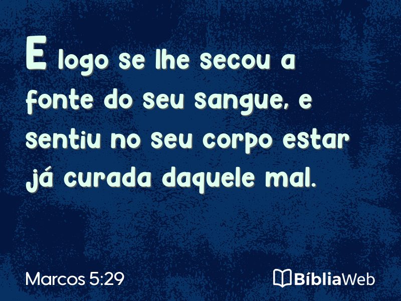 Marcos 5:29 em imagem para compartilhar