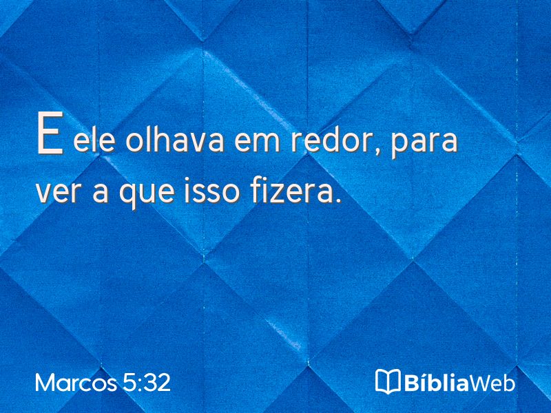 Marcos 5:32 em imagem para compartilhar