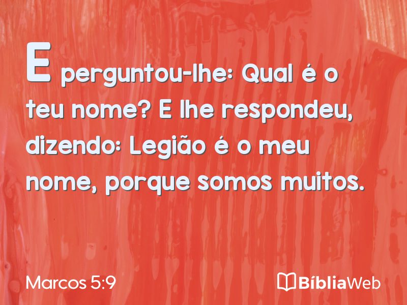 Marcos 5:9 em imagem para compartilhar