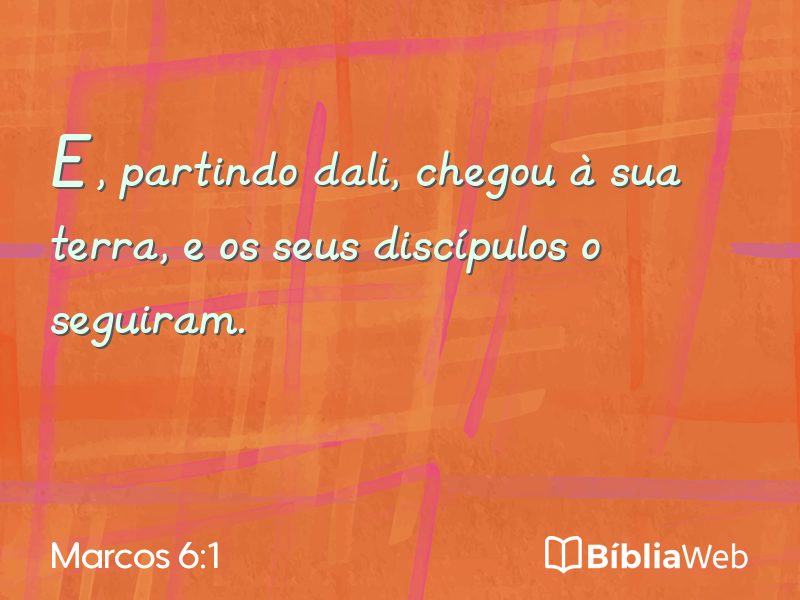 Marcos 6:1 em imagem para compartilhar