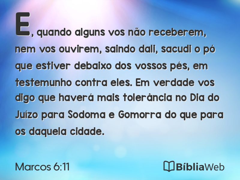 Marcos 6:11 em imagem para compartilhar