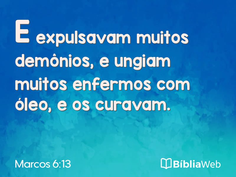 Marcos 6:13 em imagem para compartilhar