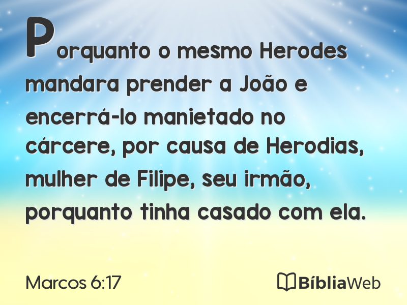 Marcos 6:17 em imagem para compartilhar