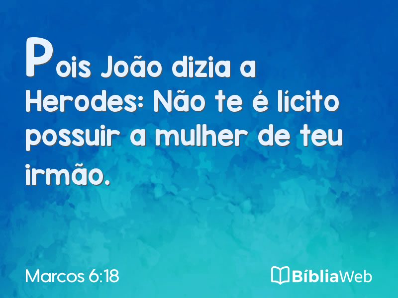 Marcos 6:18 em imagem para compartilhar