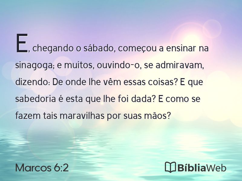 Marcos 6:2 em imagem para compartilhar